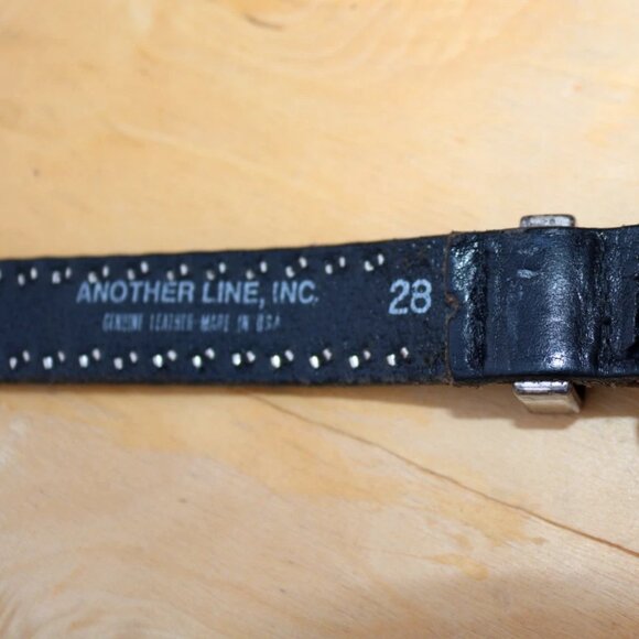 Black Leather Belt Another line inc Womens - Picture 7 of 12